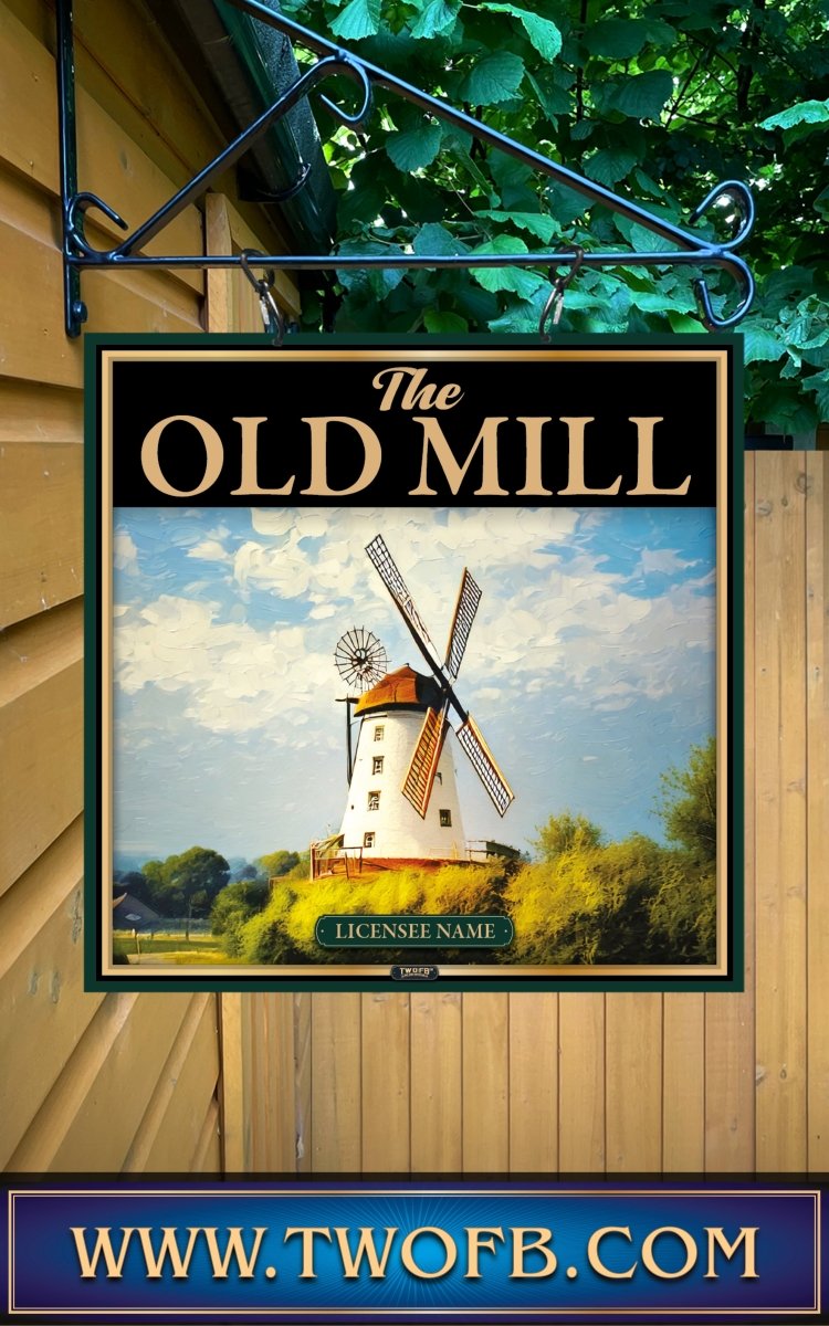 Old Mill | Personalised Pub Sign | Country Style Pub Signs Custom Signs from Two Fat Blokes Ltd signs for bars