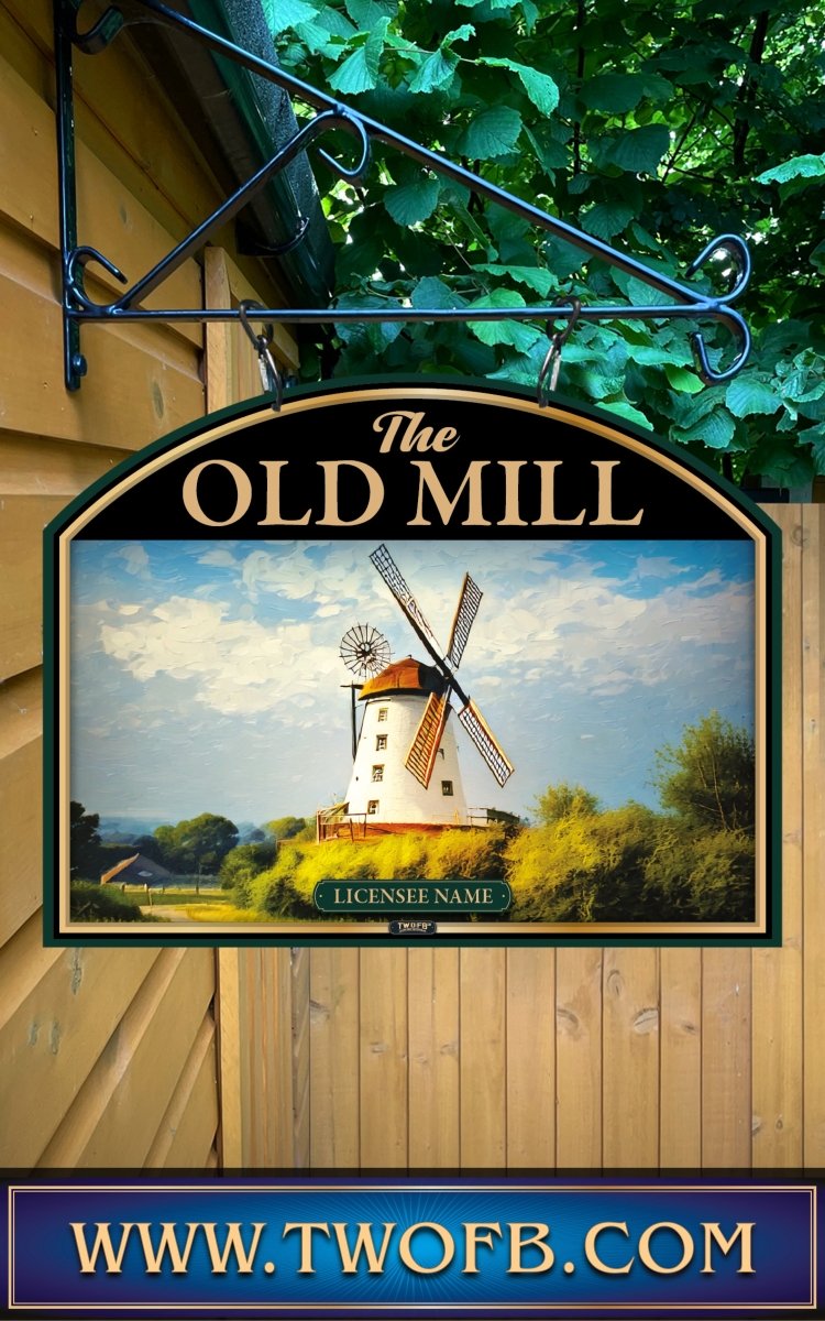 Old Mill | Personalised Pub Sign | Country Style Pub Signs Custom Signs from Two Fat Blokes Ltd signs for bars