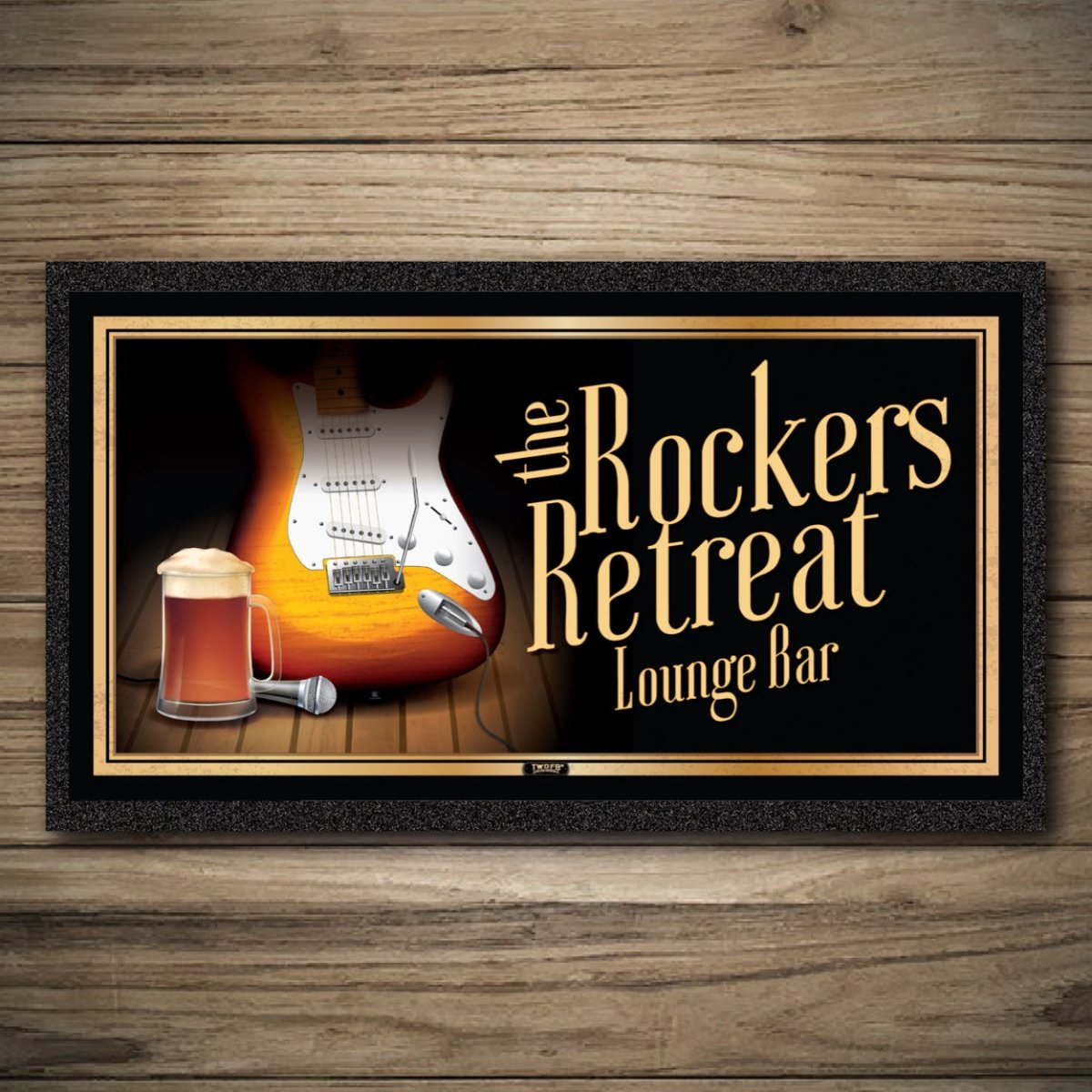 Personalised Bar Mats | Drip Mat | Custom Bar Runner | Rockers Retreat Custom Signs from Two Fat Blokes Ltd signs for bars