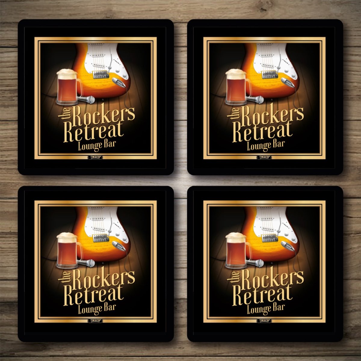 Personalised Bar Mats | Drip Mat | Custom Bar Runner | Rockers Retreat Custom Signs from Two Fat Blokes Ltd signs for bars