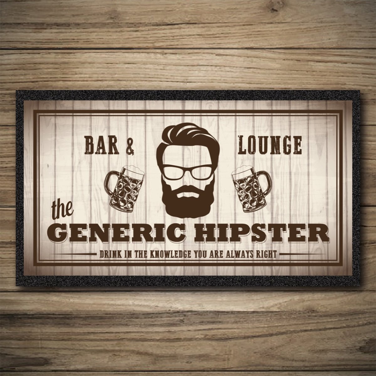 Personalised Bar Mats | Drip Mats | Bar Runners | Generic Hipster Custom Signs from Two Fat Blokes Ltd signs for bars