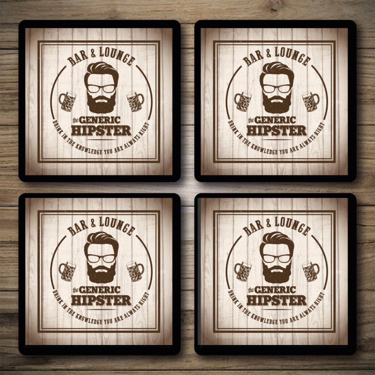 Personalised Bar Mats | Drip Mats | Bar Runners | Generic Hipster Custom Signs from Two Fat Blokes Ltd signs for bars