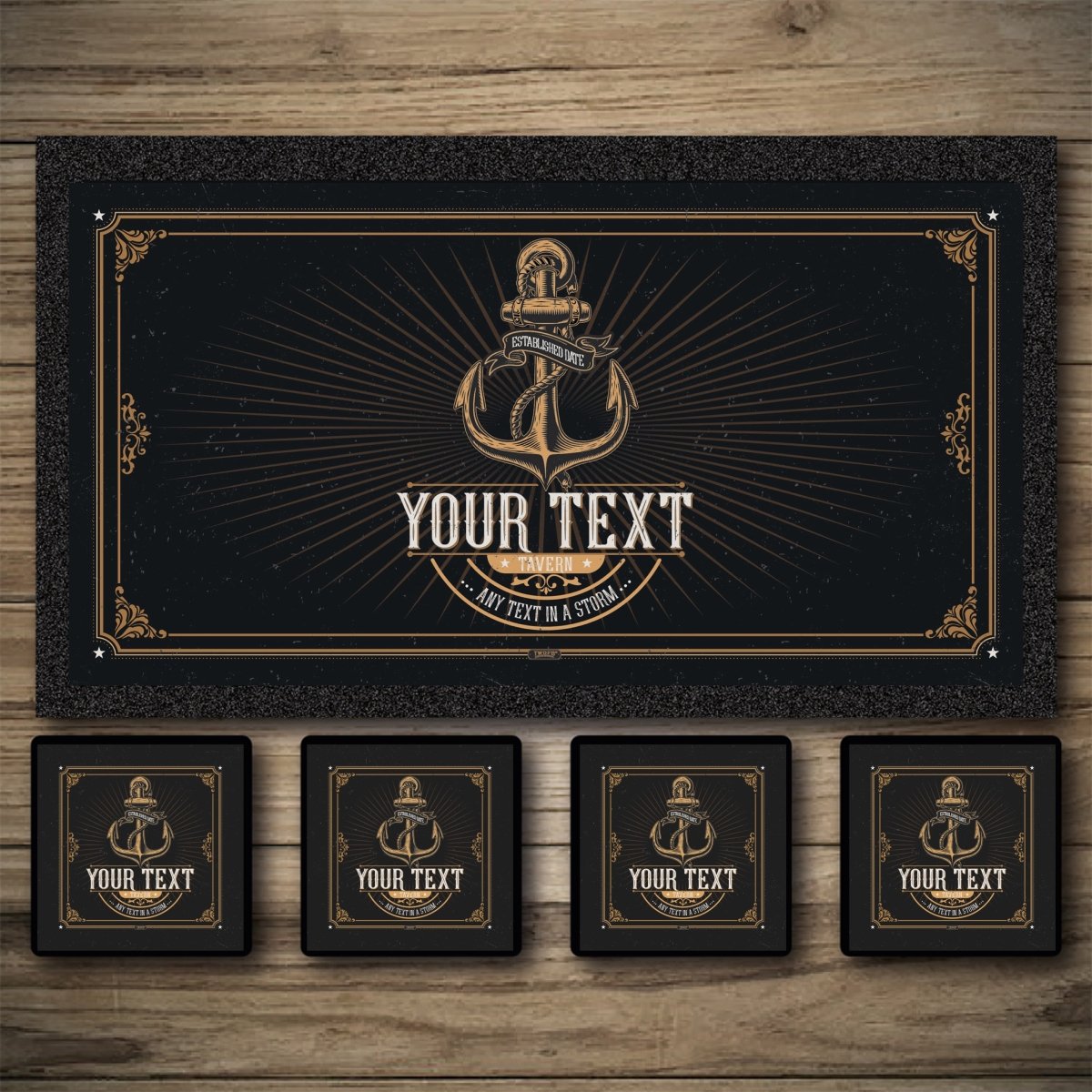 Personalised Bar Mats | Drip Mats | Custom Bar Runners | Anchor  Tavern