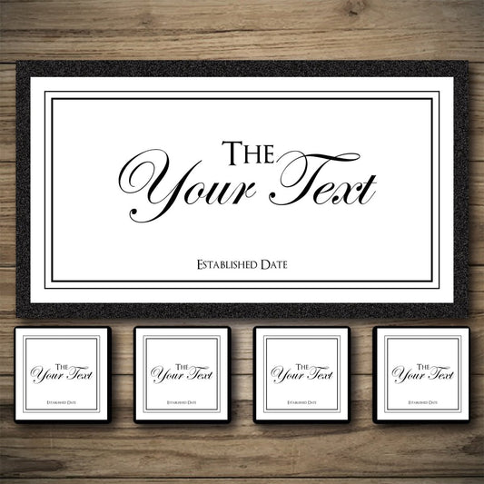 Personalised Bar Mats | Drip Mats | Custom Bar Runners | Bar Minimal Custom Signs from Two Fat Blokes Ltd signs for bars