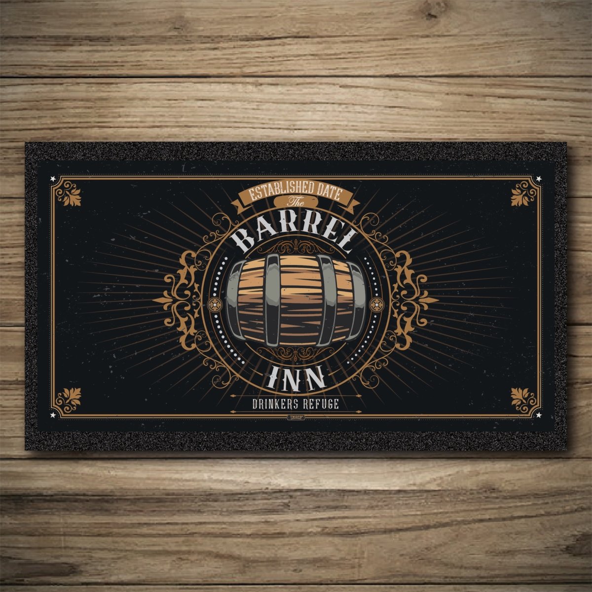 Personalised Bar Mats | Drip Mats | Custom Bar Runners | Barrel Inn Custom Signs from Two Fat Blokes Ltd signs for bars