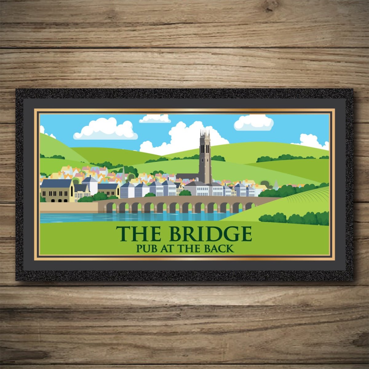 Personalised Bar Mats | Drip Mats | Custom Bar Runners | Bridge Pub Custom Signs from Two Fat Blokes Ltd signs for bars