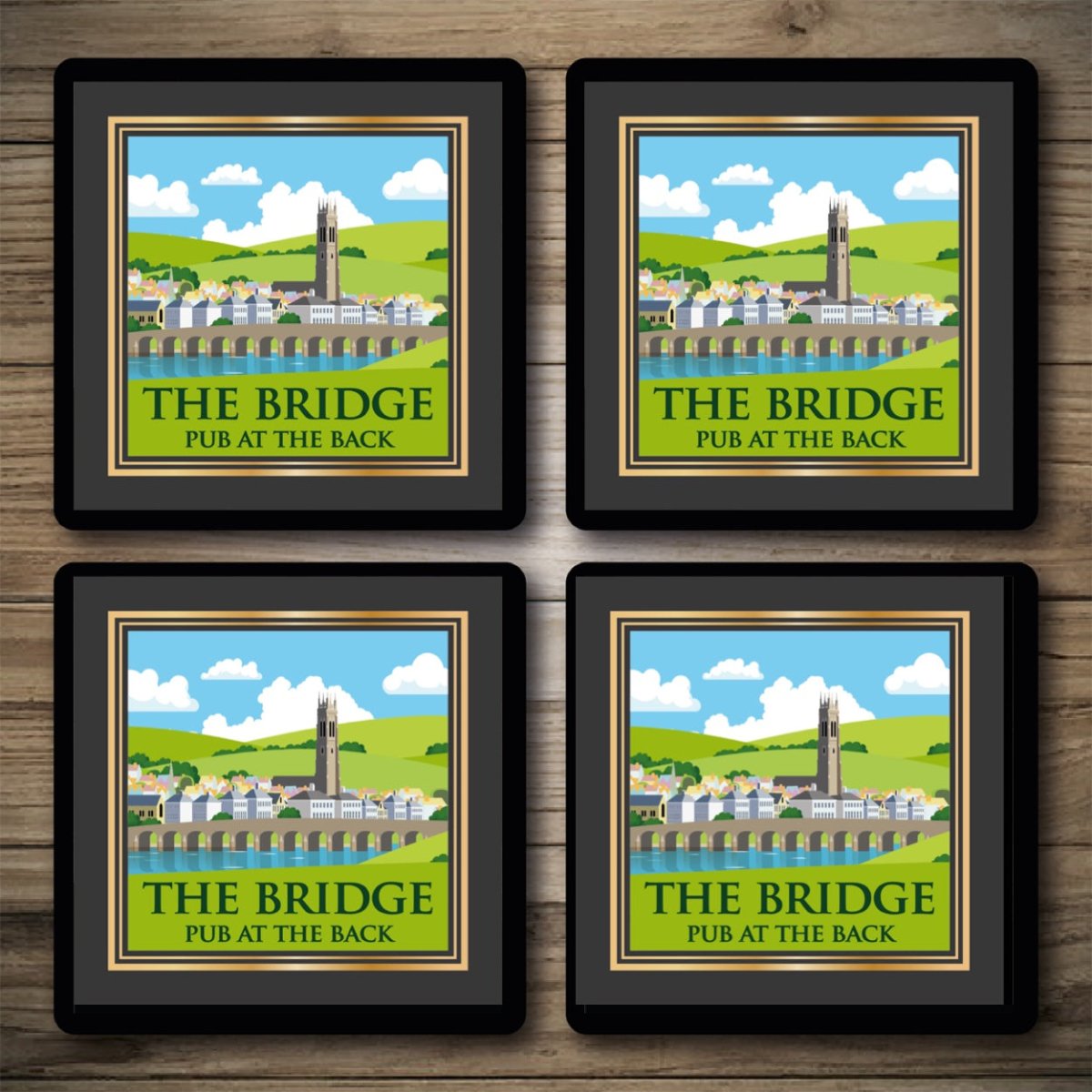 Personalised Bar Mats | Drip Mats | Custom Bar Runners | Bridge Pub Custom Signs from Two Fat Blokes Ltd signs for bars