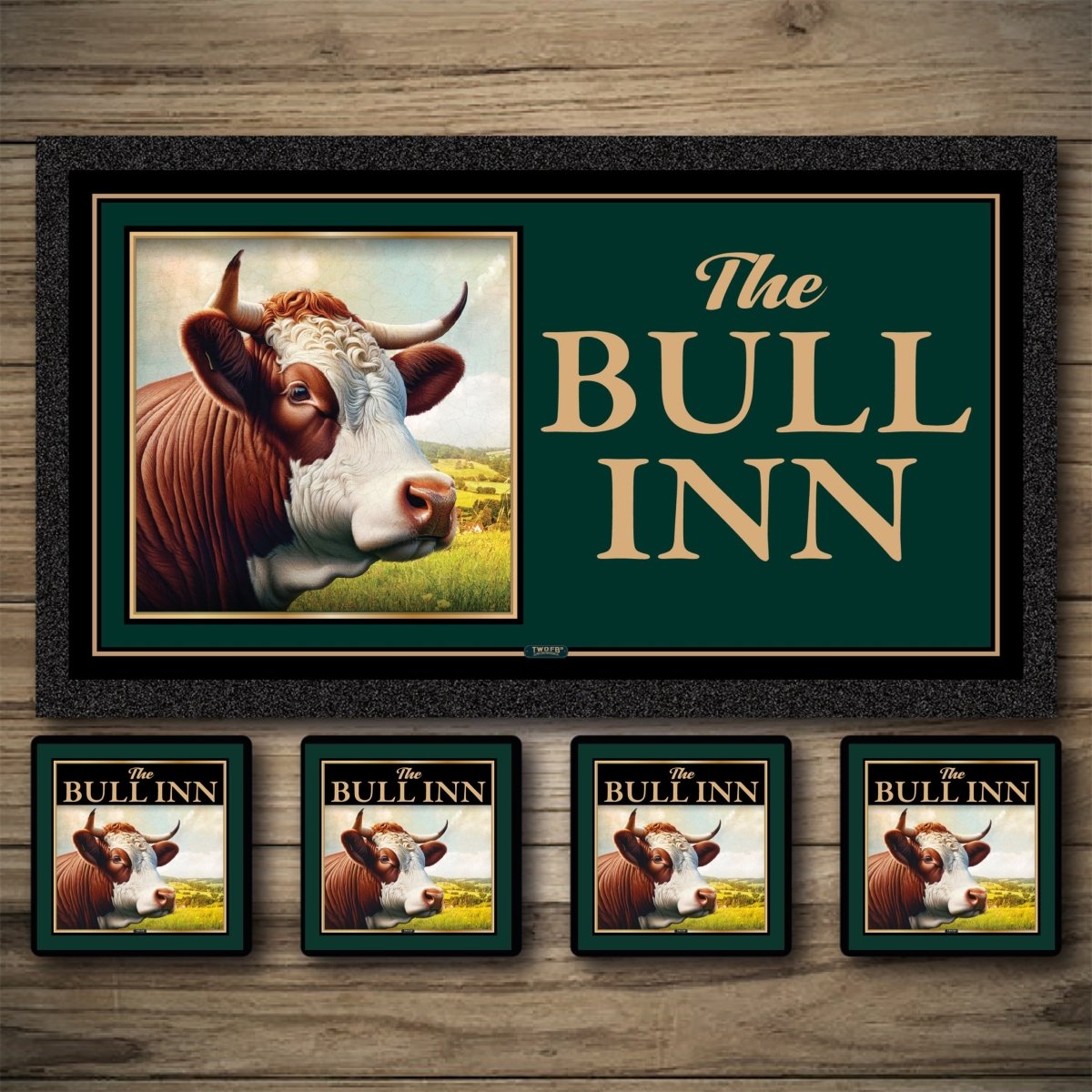 Personalised Bar Mats | Drip Mats | Custom Bar Runners | Bull Inn - Bar ...