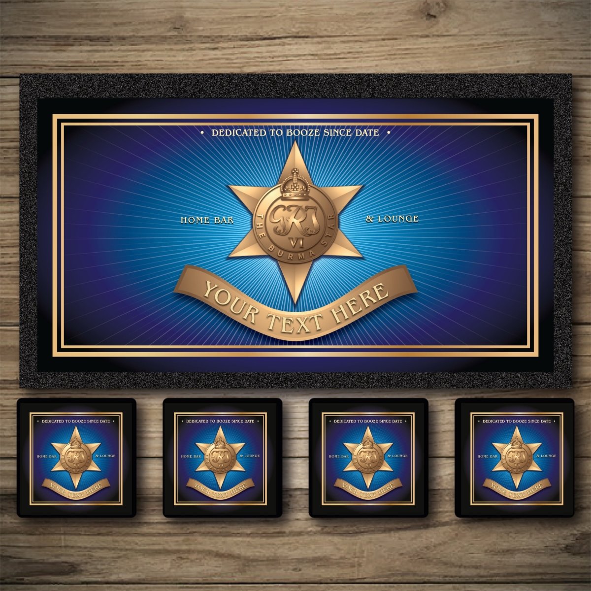 Personalisierte Barmatten | Abtropfmatten | Individuelle Barläufer | Burma Star