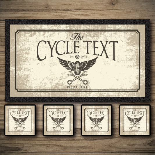 Personalised Bar Mats | Drip Mats | Custom Bar Runners | Cycle Inn Custom Signs from Two Fat Blokes Ltd signs for bars