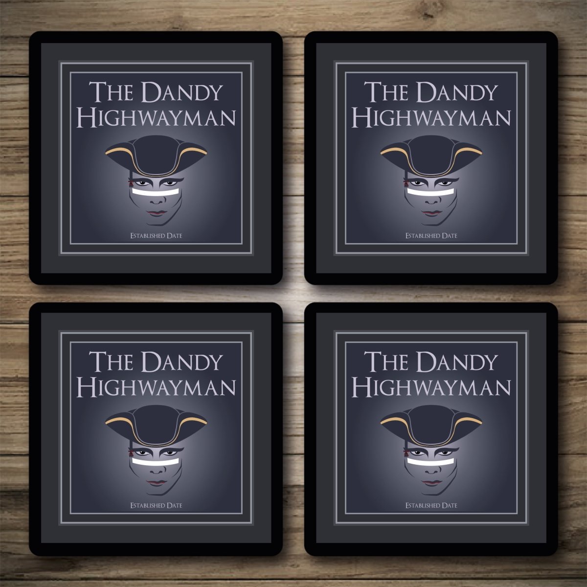 Personalised Bar Mats | Drip Mats | Custom Bar Runners | Dandy Highwayman Custom Signs from Two Fat Blokes Ltd signs for bars