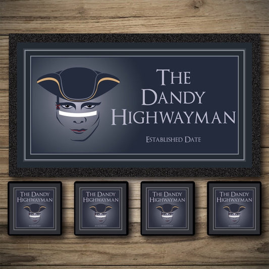 Personalised Bar Mats | Drip Mats | Custom Bar Runners | Dandy Highwayman Custom Signs from Two Fat Blokes Ltd signs for bars