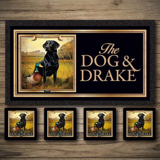 Personalised Bar Mats | Drip Mats | Custom Bar Runners | Dog & Drake Custom Signs from Two Fat Blokes Ltd signs for bars