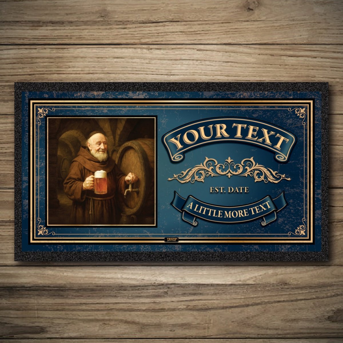 Personalised Bar Mats | Drip Mats | Custom Bar Runners | Drunk Monk Custom Signs from Two Fat Blokes Ltd signs for bars