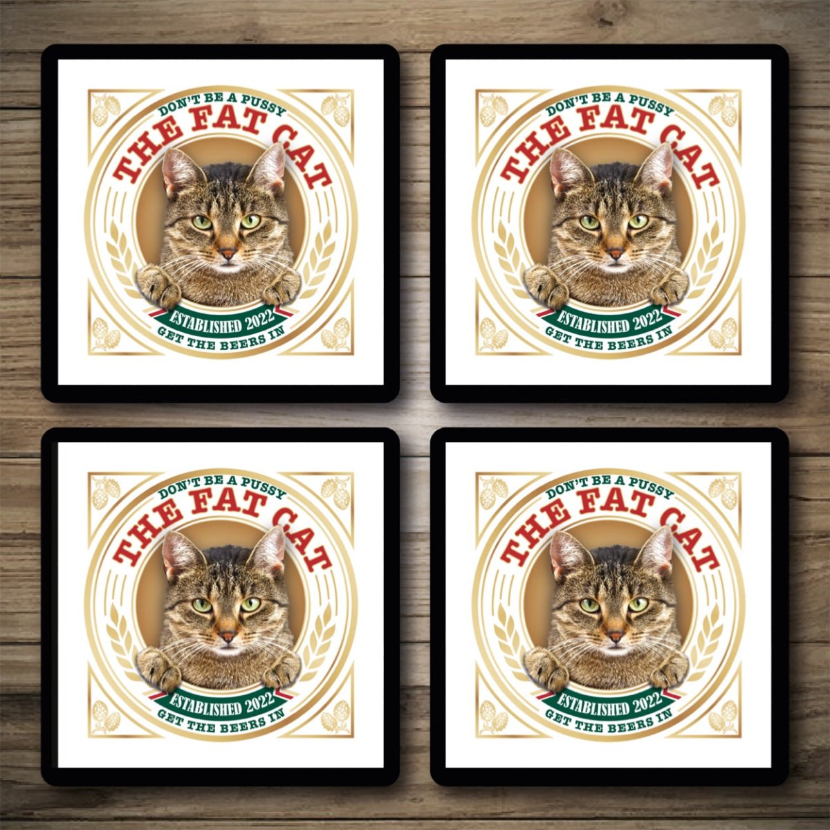 Personalised Bar Mats | Drip Mats | Custom Bar Runners | Fat Cat Custom Signs from Two Fat Blokes Ltd signs for bars