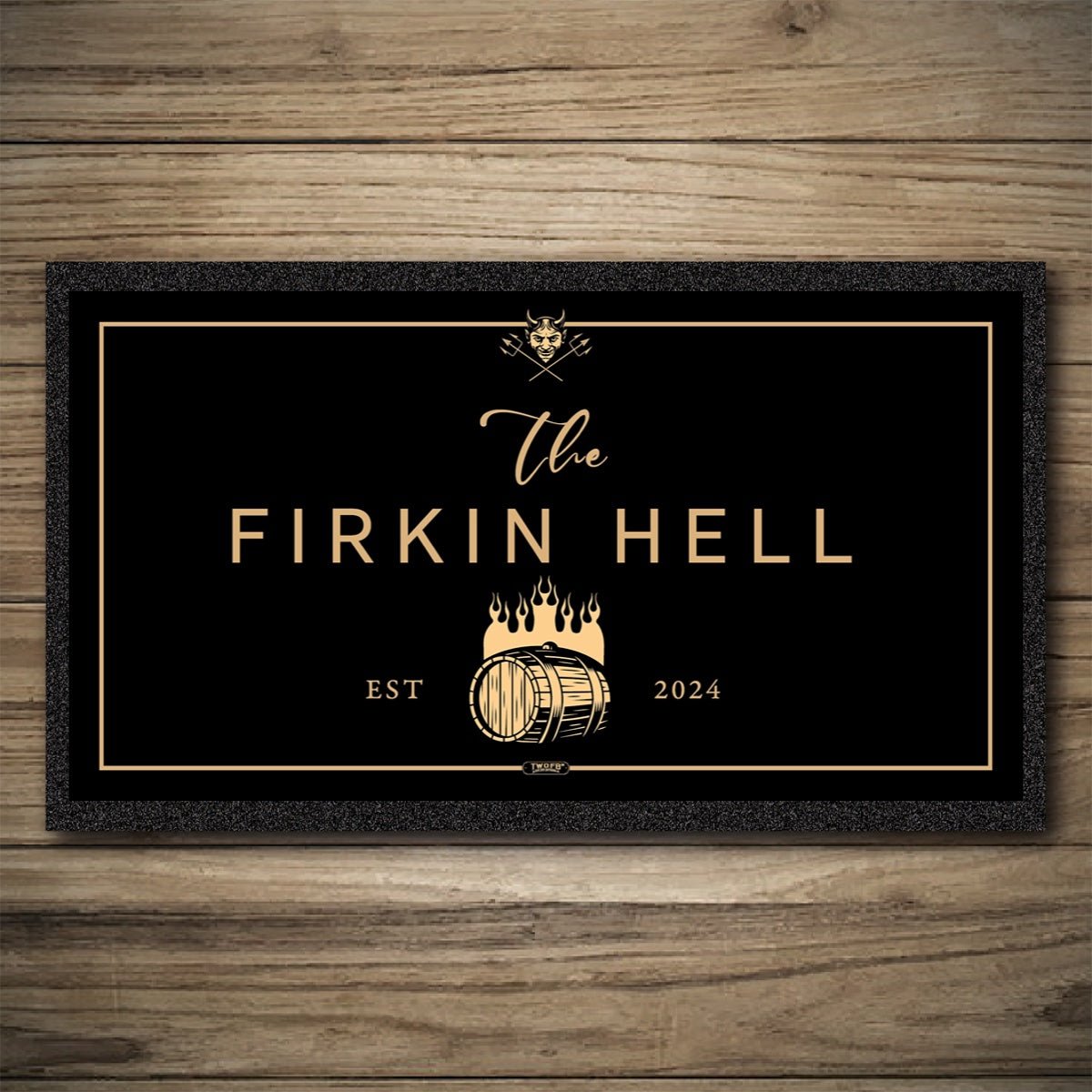 Personalised Drip Mats | Custom Bar Runners | Firkin Hell – Two Fat ...