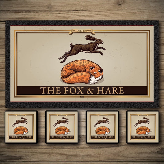Personalised Bar Mats | Drip Mats | Custom Bar Runners | Fox & Hare
