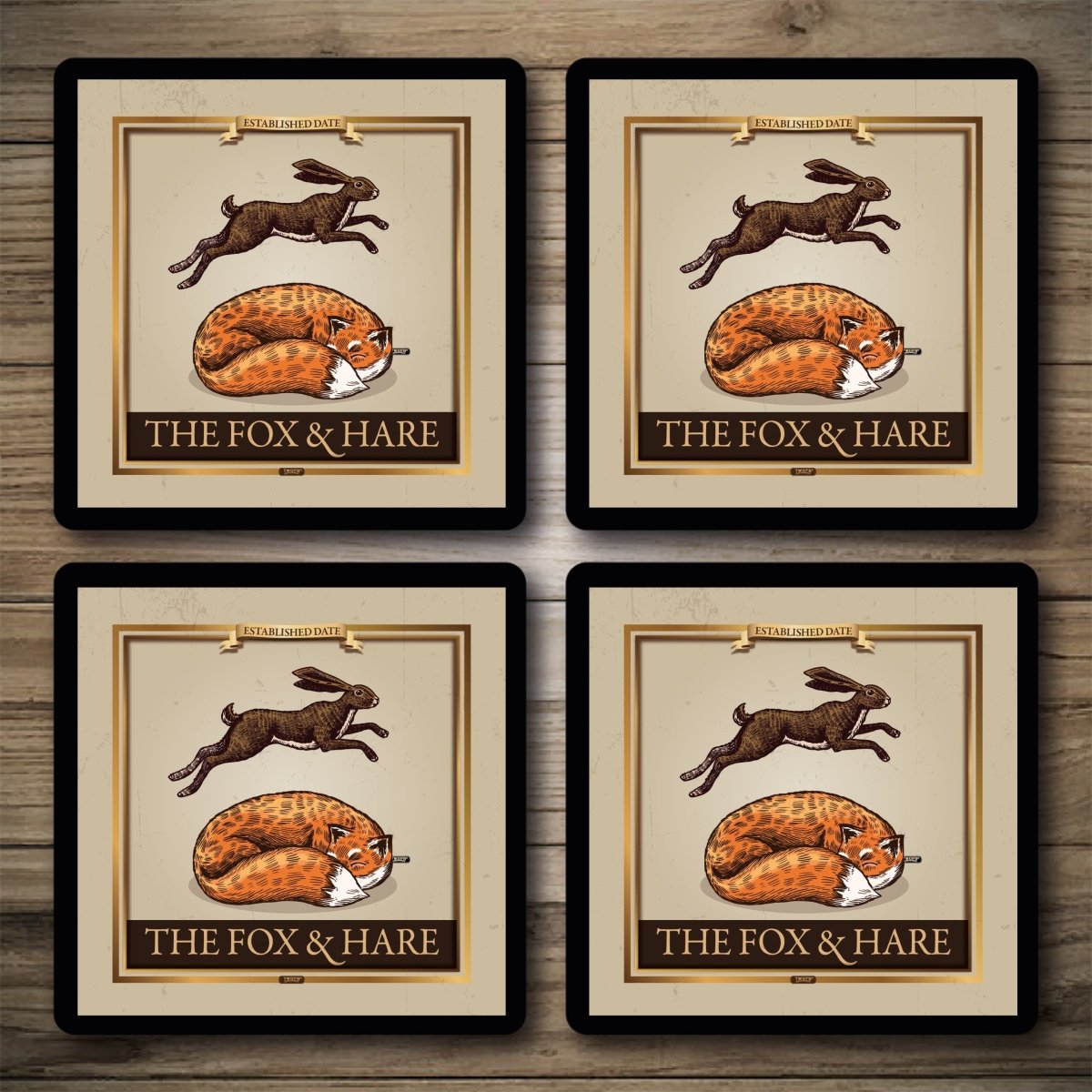 Personalised Bar Mats | Drip Mats | Custom Bar Runners | Fox & Hare