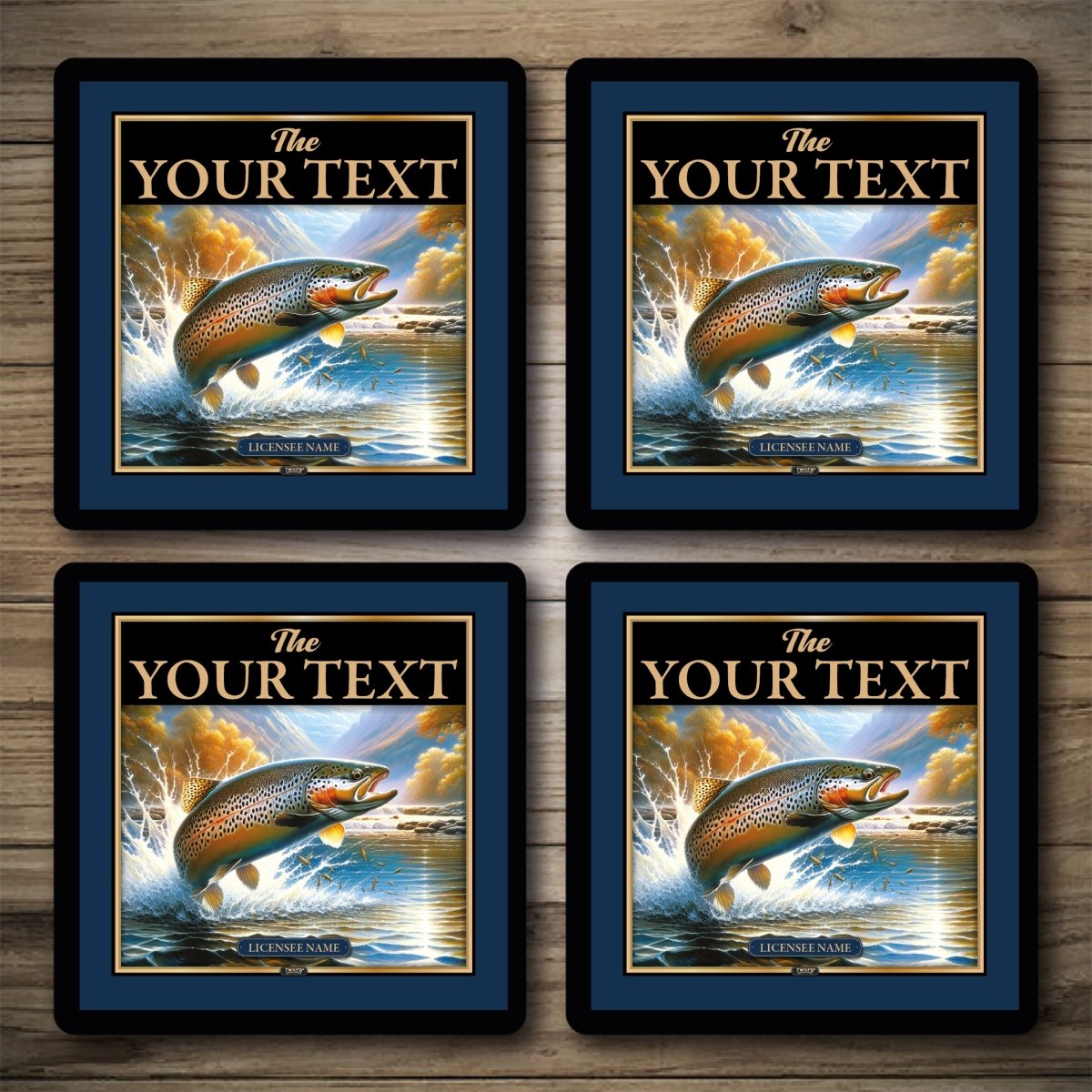 Personalised Bar Mats | Drip Mats | Custom Bar Runners | Frisky Trout