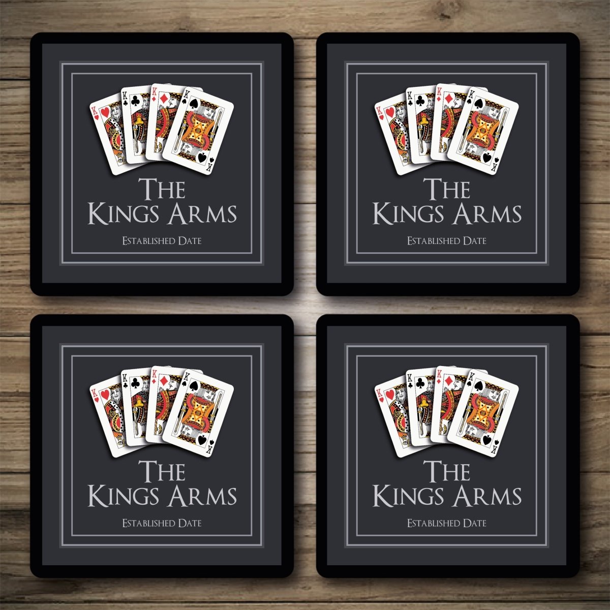 Personalised Bar Mats | Drip Mats | Custom Bar Runners | Kings Arms Custom Signs from Two Fat Blokes Ltd signs for bars