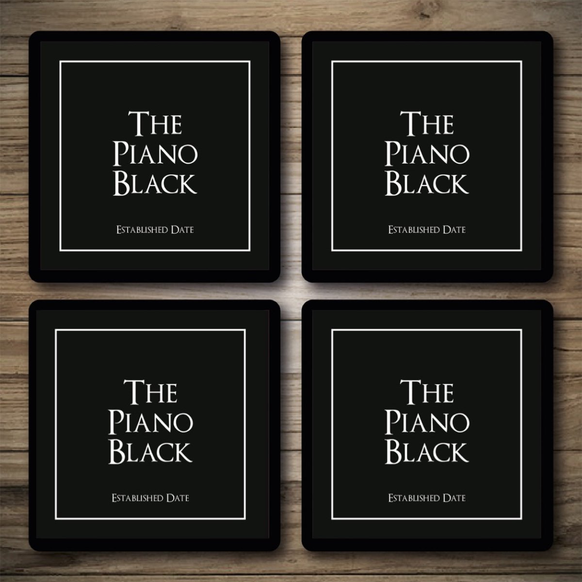 Personalised Bar Mats | Drip Mats | Custom Bar Runners | Piano Black Custom Signs from Two Fat Blokes Ltd signs for bars