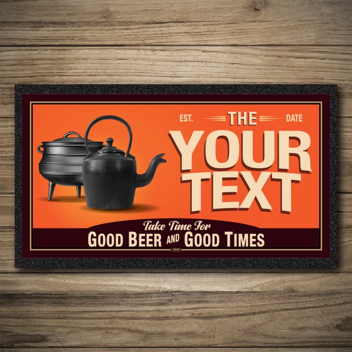 Personalised Bar Mats | Drip Mats | Custom Bar Runners | Pot & Kettle Custom Signs from Two Fat Blokes Ltd signs for bars