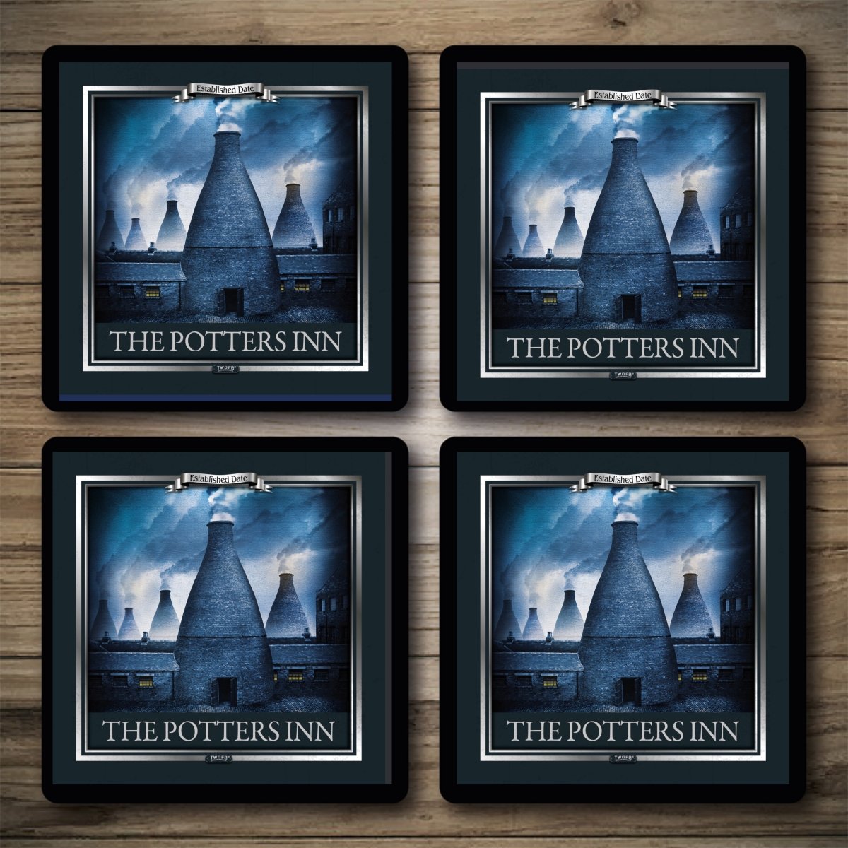 Personalised Bar Mats | Drip Mats | Custom Bar Runners | Potters Inn Custom Signs from Two Fat Blokes Ltd signs for bars