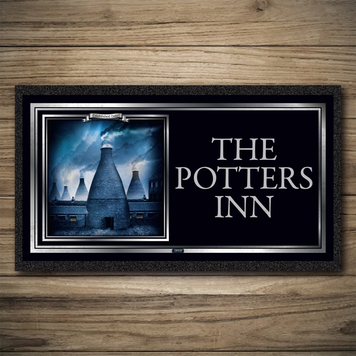 Personalised Bar Mats | Drip Mats | Custom Bar Runners | Potters Inn Custom Signs from Two Fat Blokes Ltd signs for bars