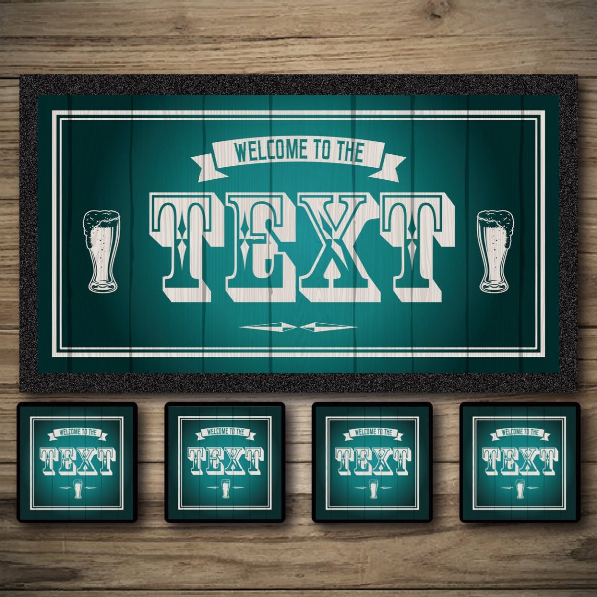 Personalised Bar Mats | Drip Mats | Custom Bar Runners | Pub Custom Signs from Two Fat Blokes Ltd signs for bars