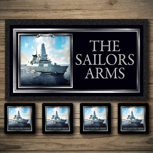 Personalised Bar Mats | Drip Mats | Custom Bar Runners | Sailors Arms Custom Signs from Two Fat Blokes Ltd signs for bars