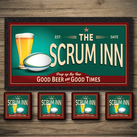 Personalised Bar Mats | Drip Mats | Custom Bar Runners | Scrum Inn