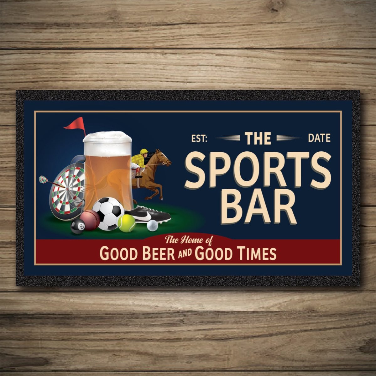 Personalised Bar Mats | Drip Mats | Custom Bar Runners | Sports Bar Custom Signs from Two Fat Blokes Ltd signs for bars