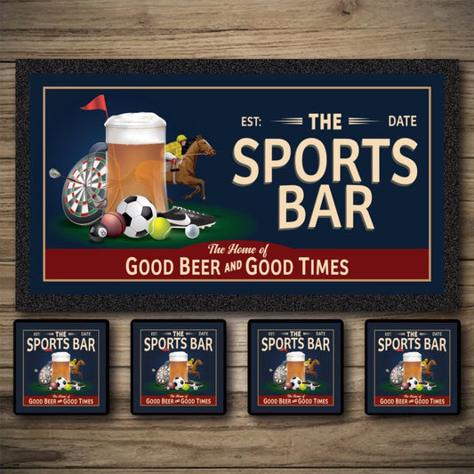 Personalised Bar Mats | Drip Mats | Custom Bar Runners | Sports Bar Custom Signs from Two Fat Blokes Ltd signs for bars