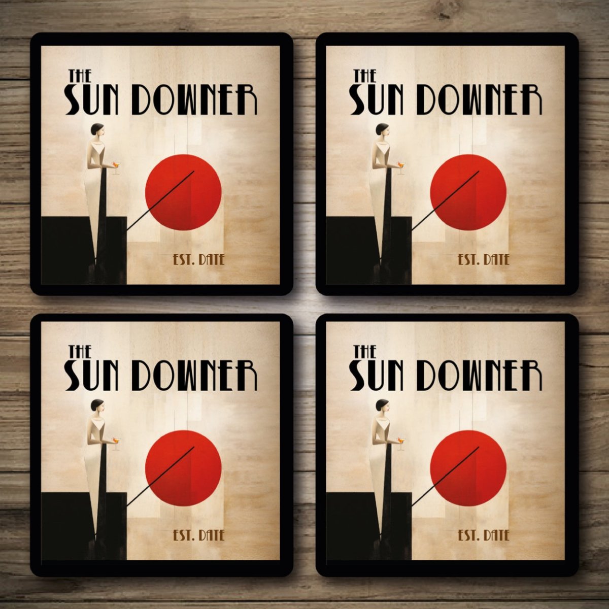 Personalised Bar Mats | Drip Mats | Custom Bar Runners | Sun Downer Custom Signs from Two Fat Blokes Ltd signs for bars