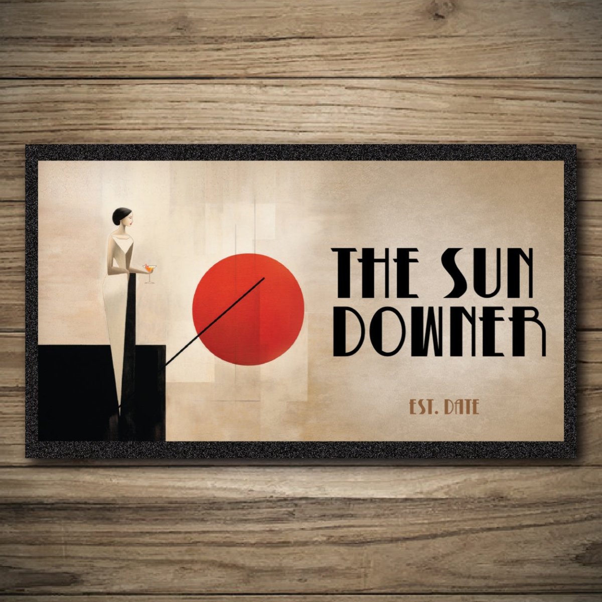 Personalised Bar Mats | Drip Mats | Custom Bar Runners | Sun Downer Custom Signs from Two Fat Blokes Ltd signs for bars