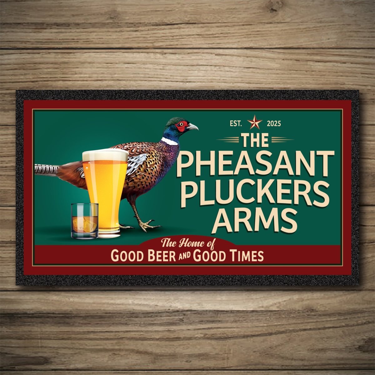 Personalised Bar Mats | Drip Mats | Custom Bar Runners | Pheasant Pluckers Arms