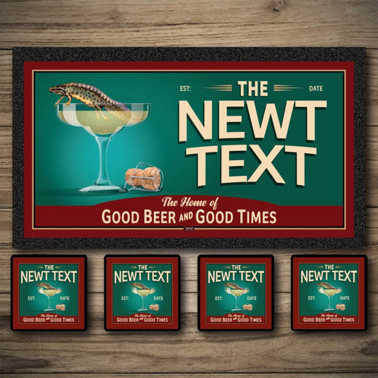 Personalised Bar Mats | Drip Mats | Custom Bar Runners | The Pickled Newt Custom Signs from Two Fat Blokes Ltd signs for bars
