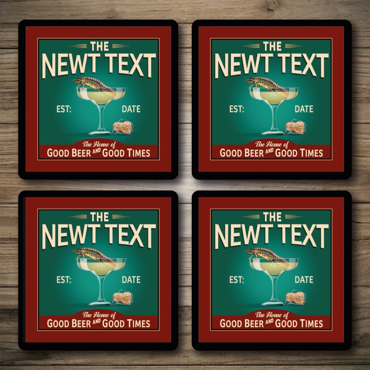 Personalised Bar Mats | Drip Mats | Custom Bar Runners | The Pickled Newt Custom Signs from Two Fat Blokes Ltd signs for bars