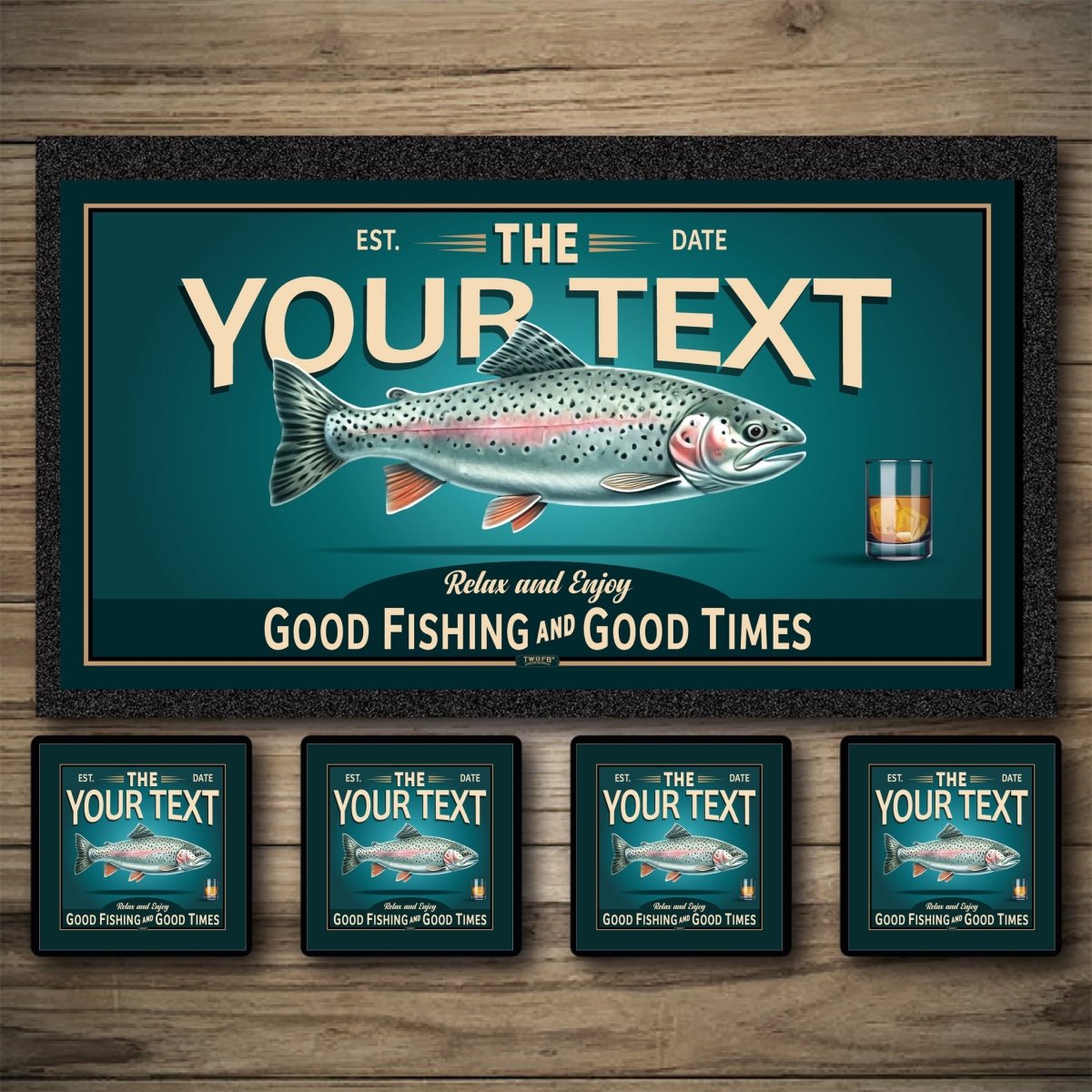 Personalised Bar Mats | Drip Mats | Custom Bar Runners | Trout Inn