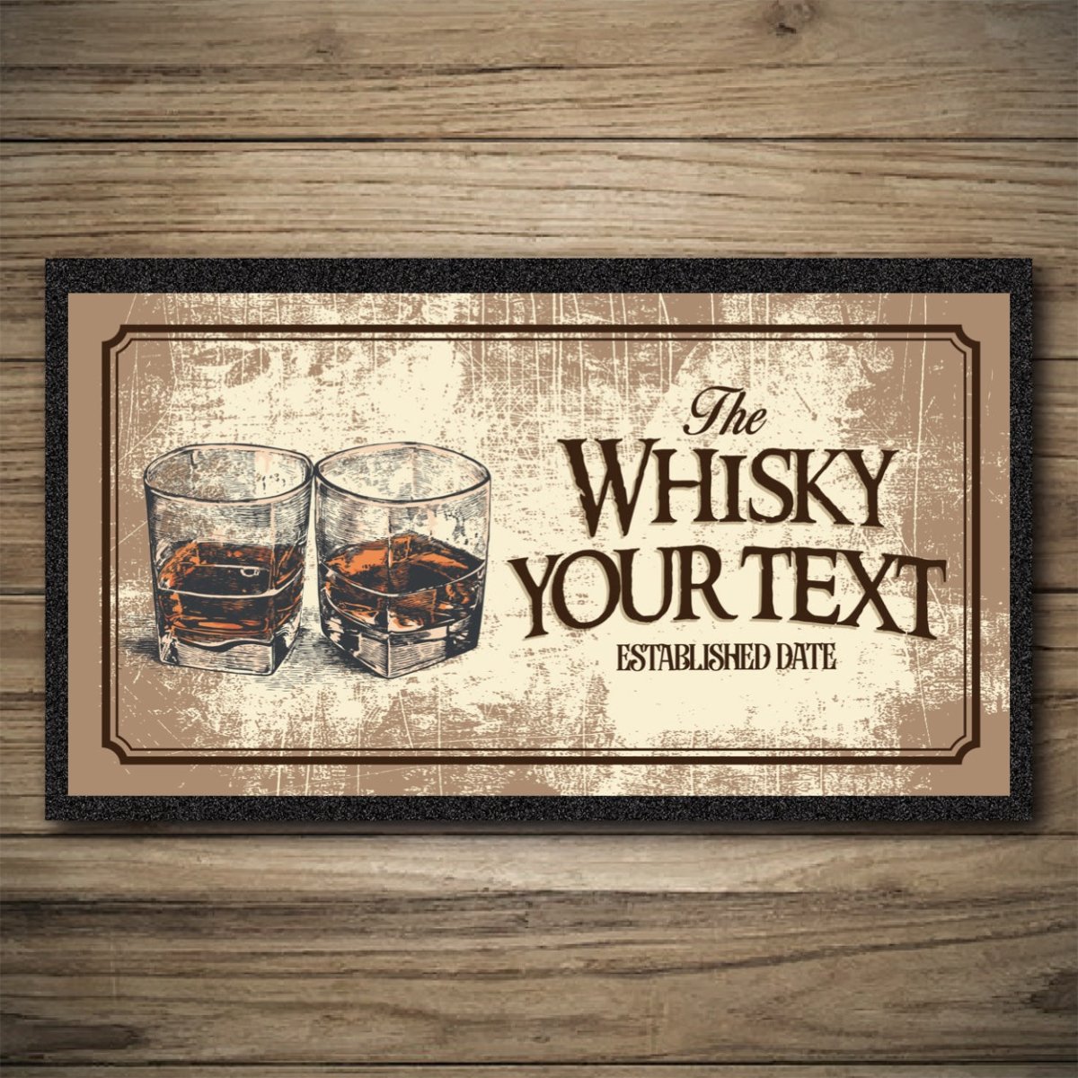 Personalised Bar Mats | Drip Mats | Custom Bar Runners | Whisky Shack Custom Signs from Two Fat Blokes Ltd signs for bars