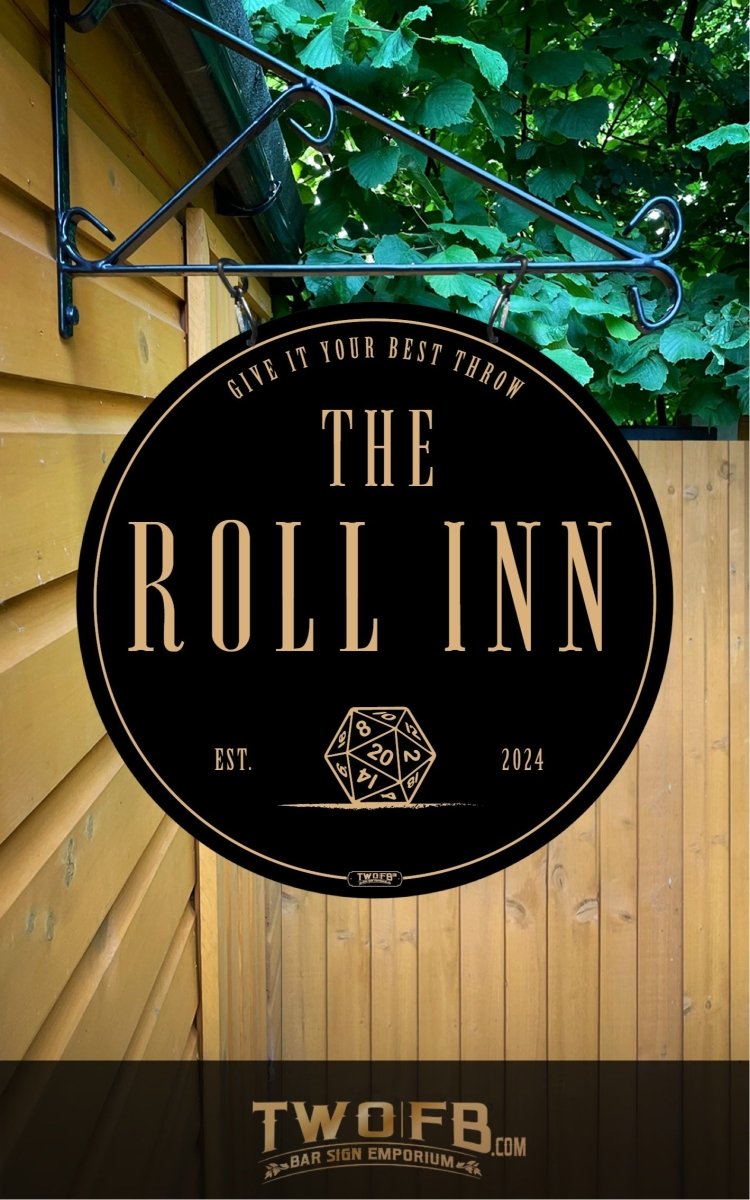 Out R Inn Bar Sign Roll Inn | Personalised Bar Sign | Bistro Style – Two Fat Blokes Ltd