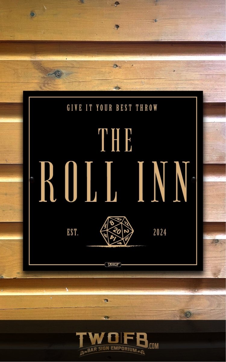 Out R Inn Bar Sign Roll Inn | Personalised Bar Sign | Bistro Style – Two Fat Blokes Ltd