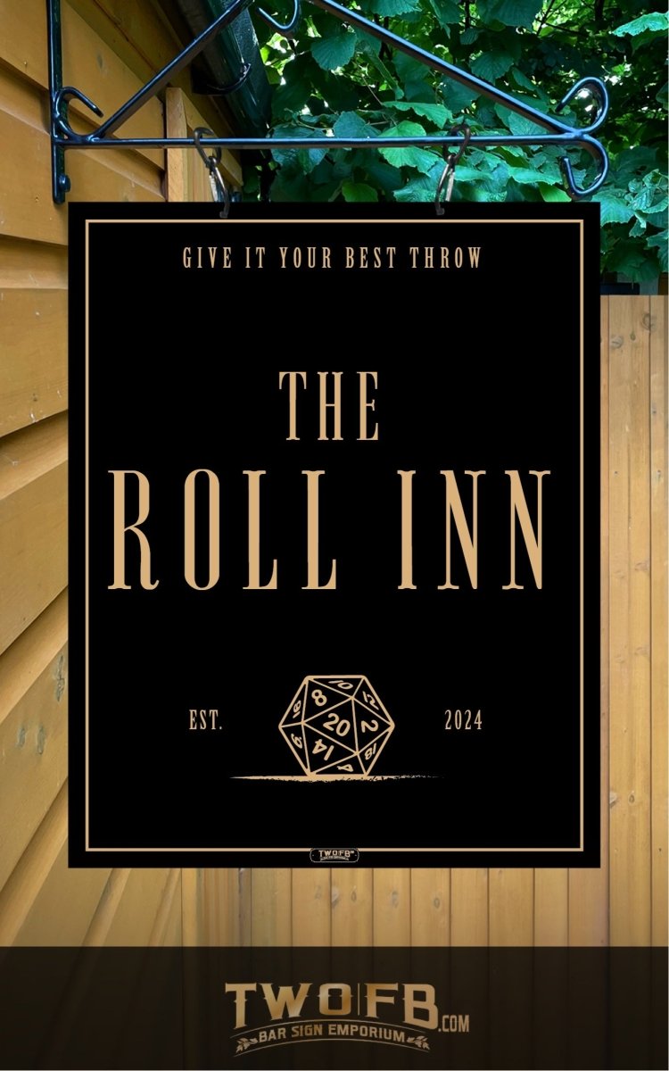 Out R Inn Bar Sign Roll Inn | Personalised Bar Sign | Bistro Style – Two Fat Blokes Ltd