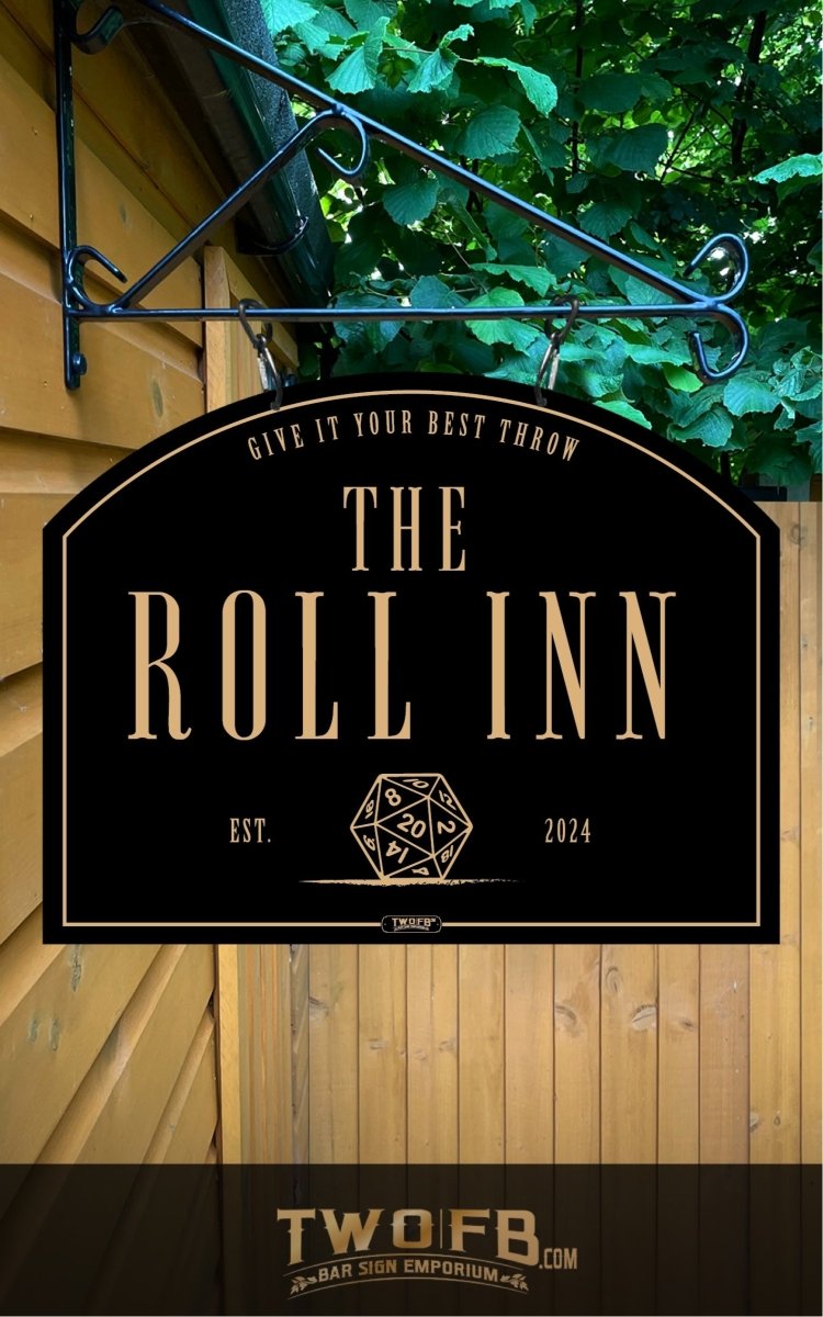 Out R Inn Bar Sign Roll Inn | Personalised Bar Sign | Bistro Style – Two Fat Blokes Ltd