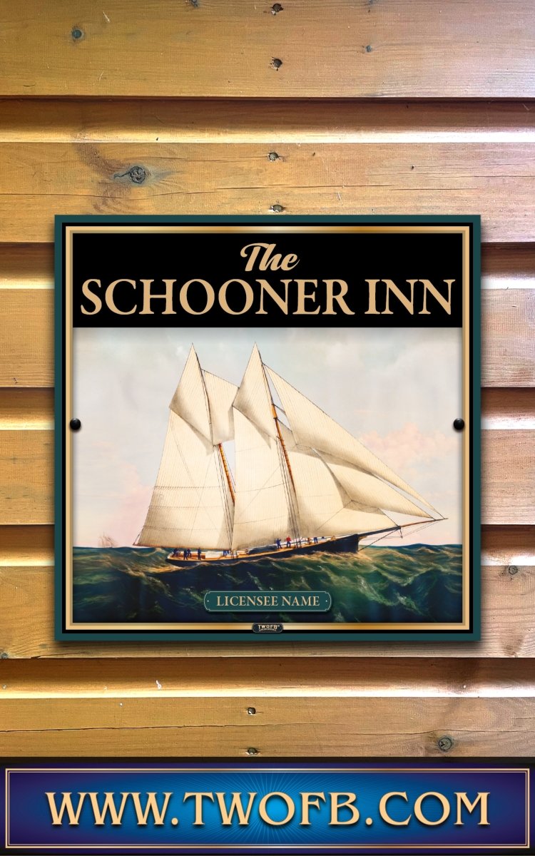 Schooner Inn, Custom bar sign, hanging pub sign, Bar sign, pub sign, Personalised bar sign, Funny bar sign, home bar signs uk, bar signs uk, bar signs.co.uk, custom pub sign uk, pub sign design, outdoor bar signs
 
