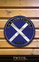 Load image into Gallery viewer, St Andrews Cross | Personalised Bar Sign | Scottish Pub Sign

