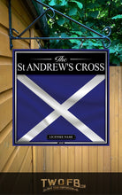 Load image into Gallery viewer, St Andrews Cross | Personalised Bar Sign | Scottish Pub Sign
