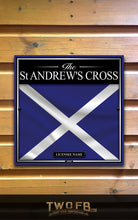 Load image into Gallery viewer, St Andrews Cross | Personalised Bar Sign | Scottish Pub Sign
