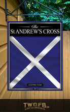 Load image into Gallery viewer, St Andrews Cross | Personalised Bar Sign | Scottish Pub Sign

