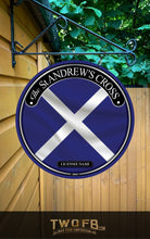 Load image into Gallery viewer, St Andrews Cross | Personalised Bar Sign | Scottish Pub Sign
